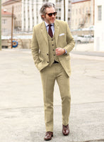 Heavy Linen Khaki Suit - StudioSuits