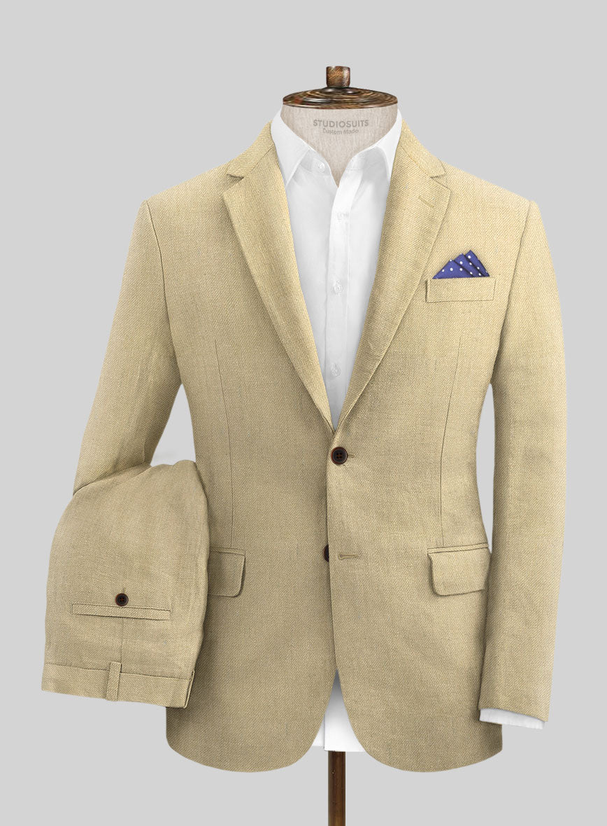 Heavy Linen Khaki Suit