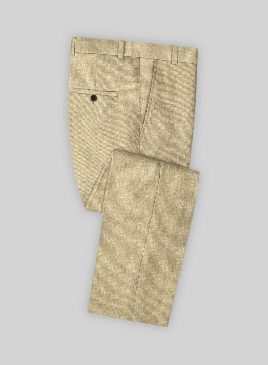 Heavy Linen Khaki Pants - StudioSuits