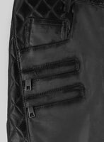 Hector Burnt Charcoal Leather Pants - StudioSuits