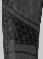 Hector Burnt Charcoal Leather Pants - StudioSuits