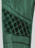 Hector Burnt Green Leather Pants - StudioSuits