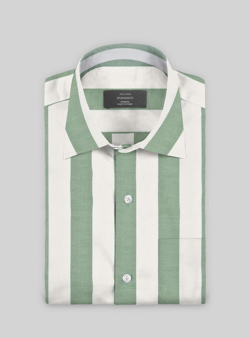 Herbonic Stripe Cotton Shirt - StudioSuits