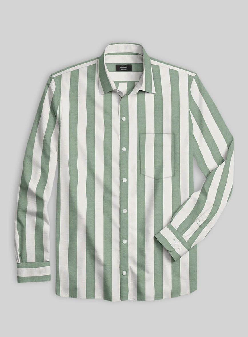 Herbonic Stripe Cotton Shirt - StudioSuits