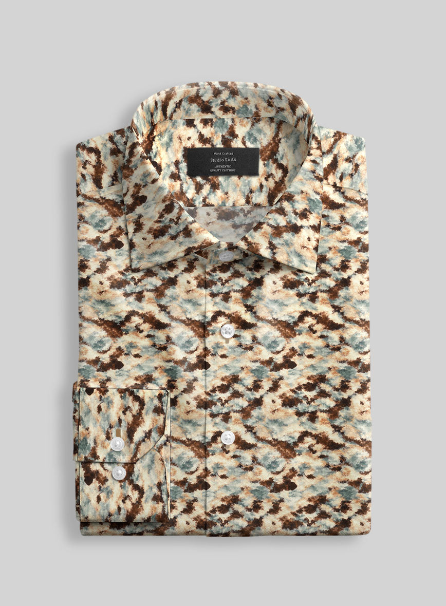 Heritage Mosaic Silk Cotton Shirt - StudioSuits