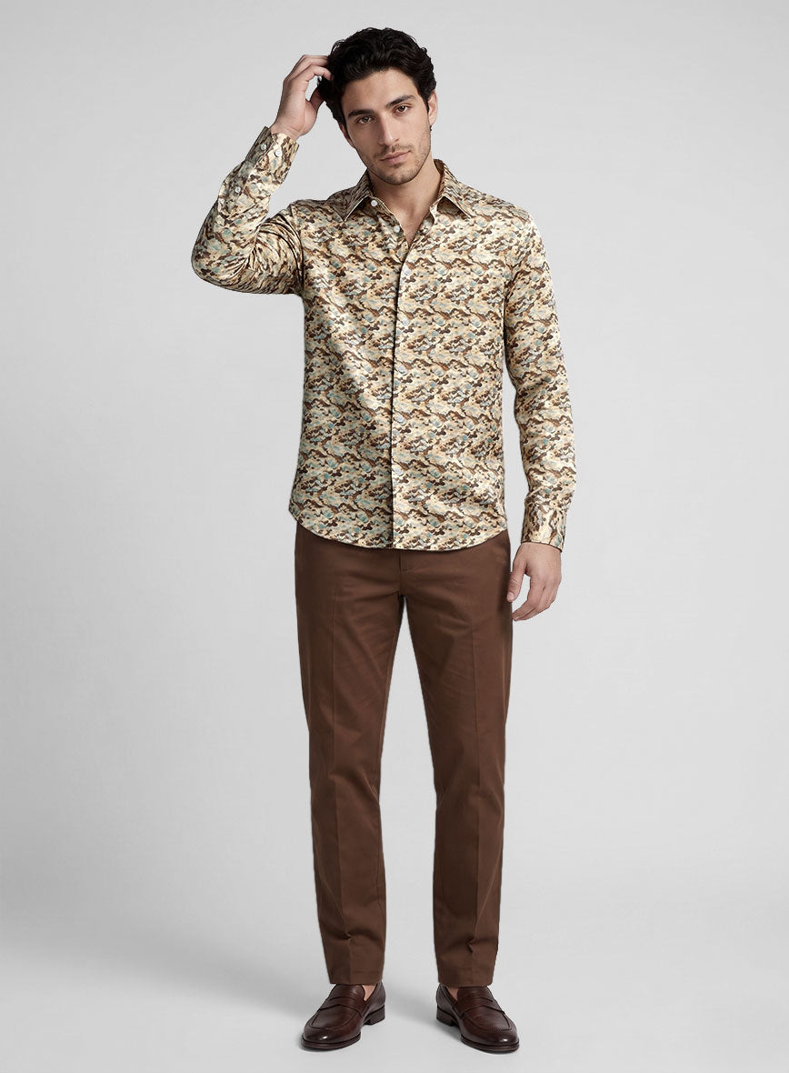 Heritage Mosaic Silk Cotton Shirt - StudioSuits