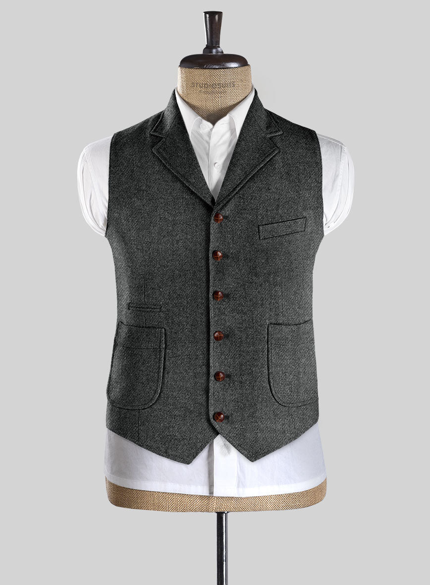 Highlander Gray Tweed Hunting Vest - StudioSuits