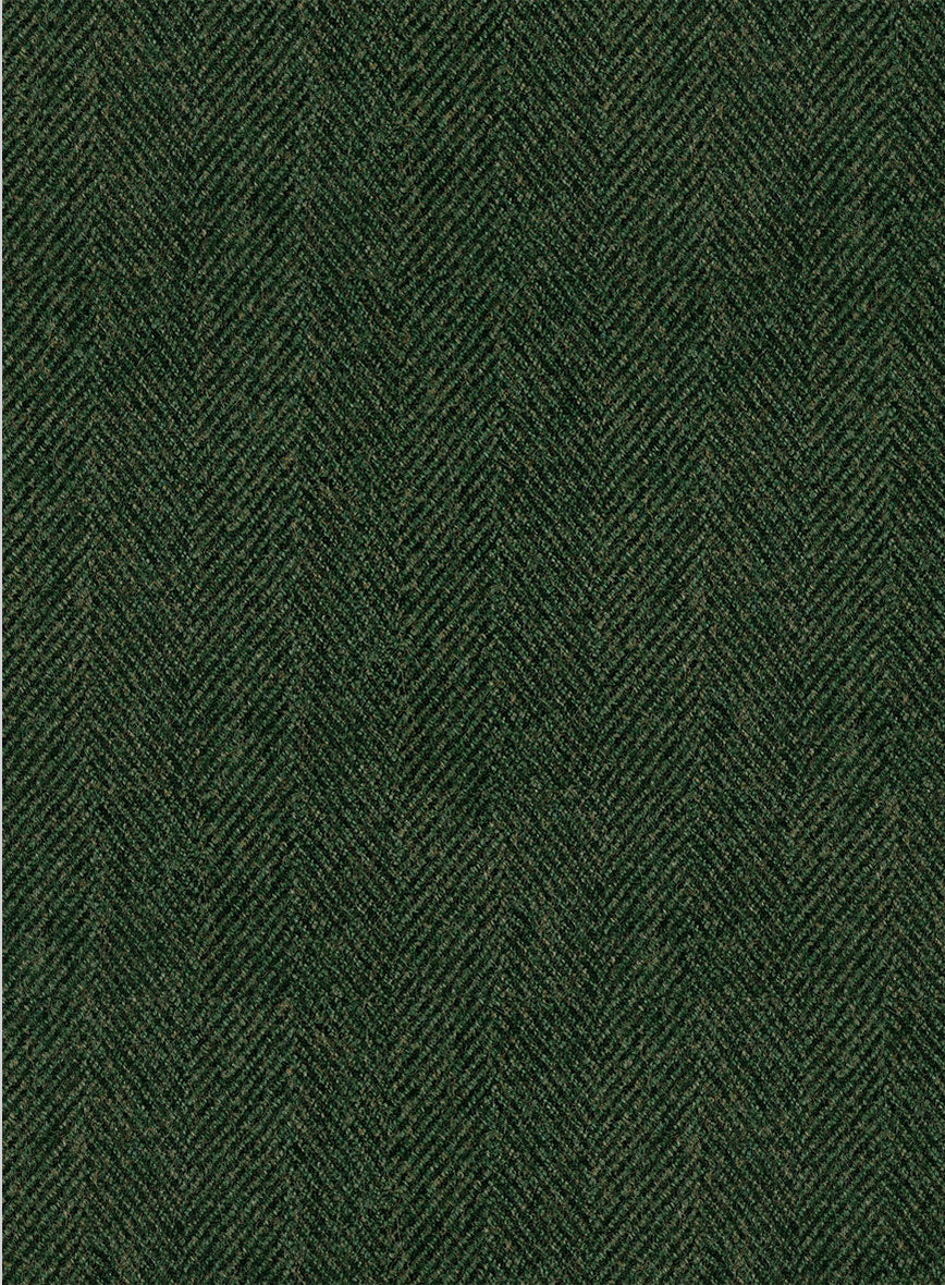 Highlander Heavy Green Herringbone Tweed Hunting Vest - StudioSuits