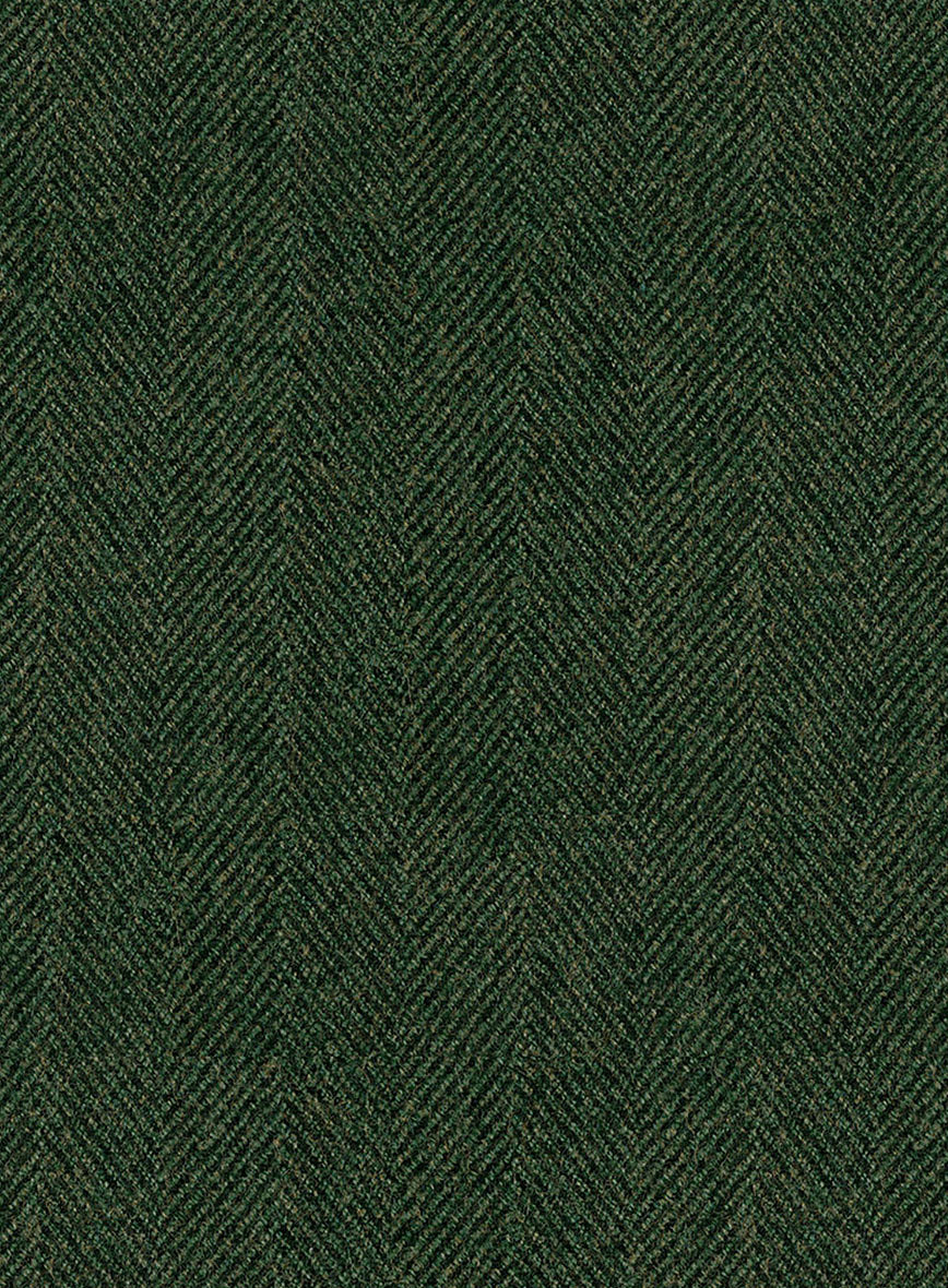 Highlander Heavy Green Herringbone Tweed Pants - StudioSuits
