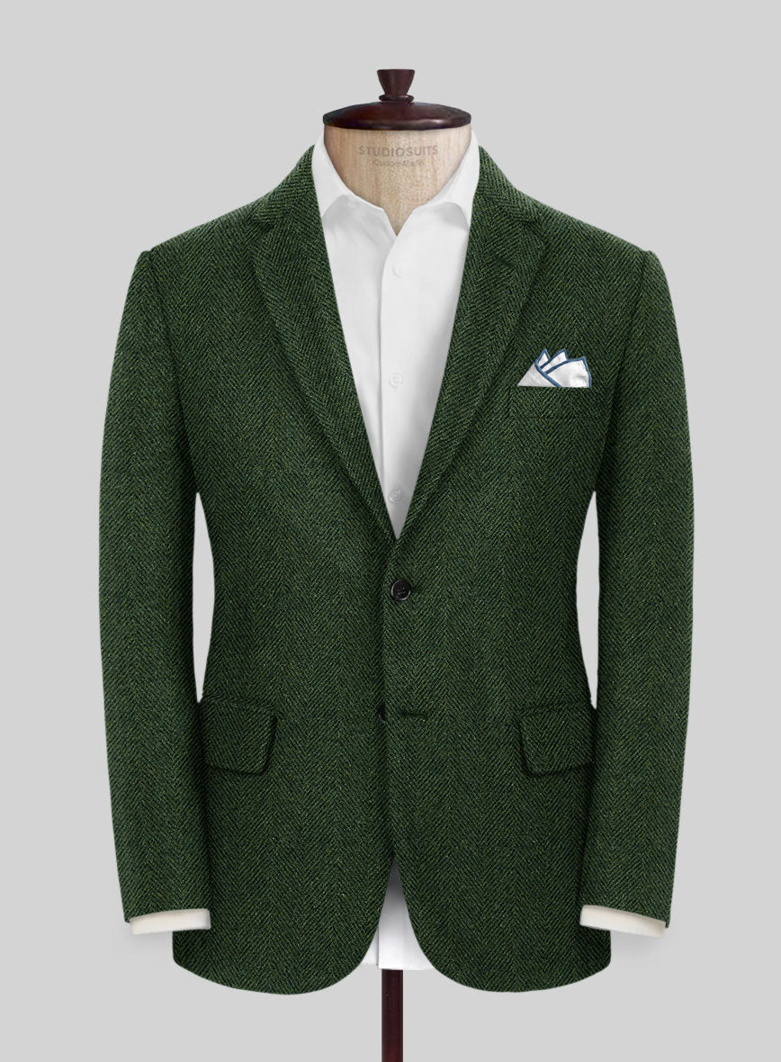 Highlander Heavy Green Herringbone Tweed Suit – StudioSuits