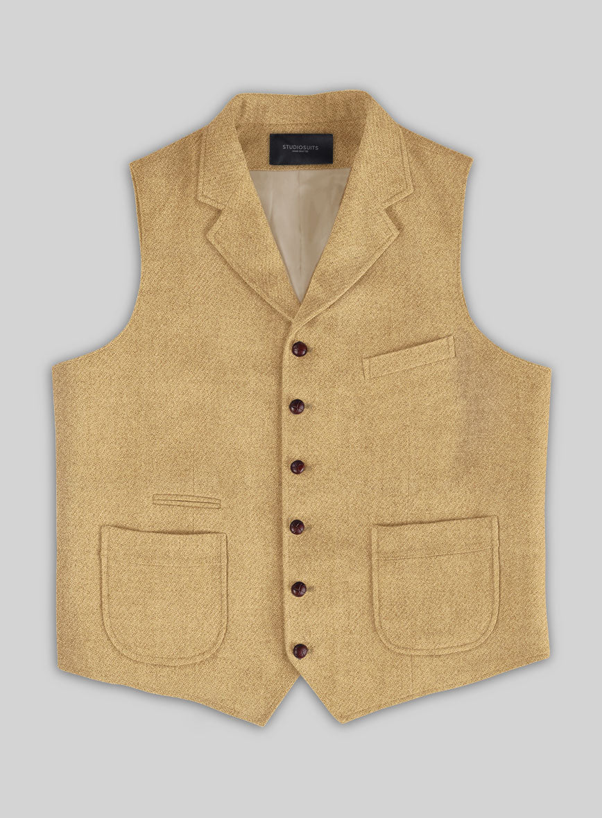 Highlander Sahara Beige Tweed Hunting Vest - StudioSuits