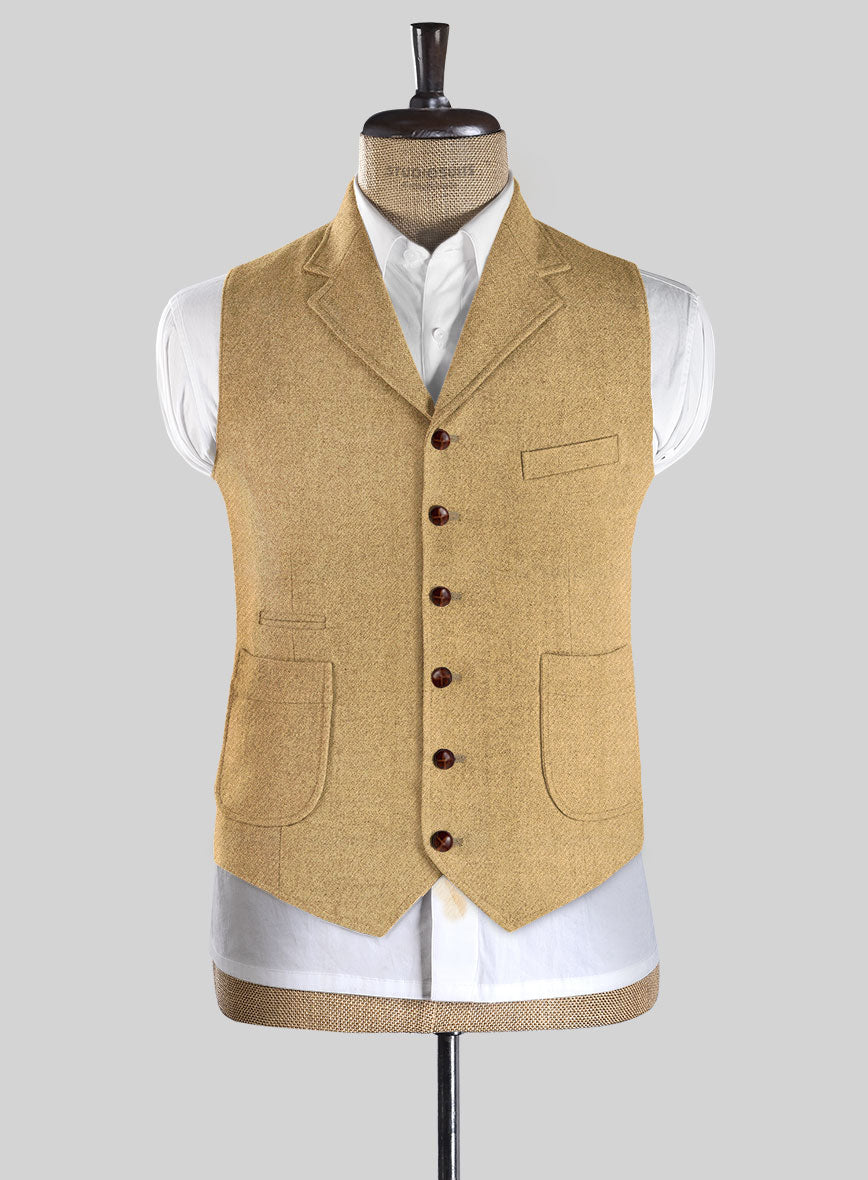 Highlander Sahara Beige Tweed Hunting Vest - StudioSuits