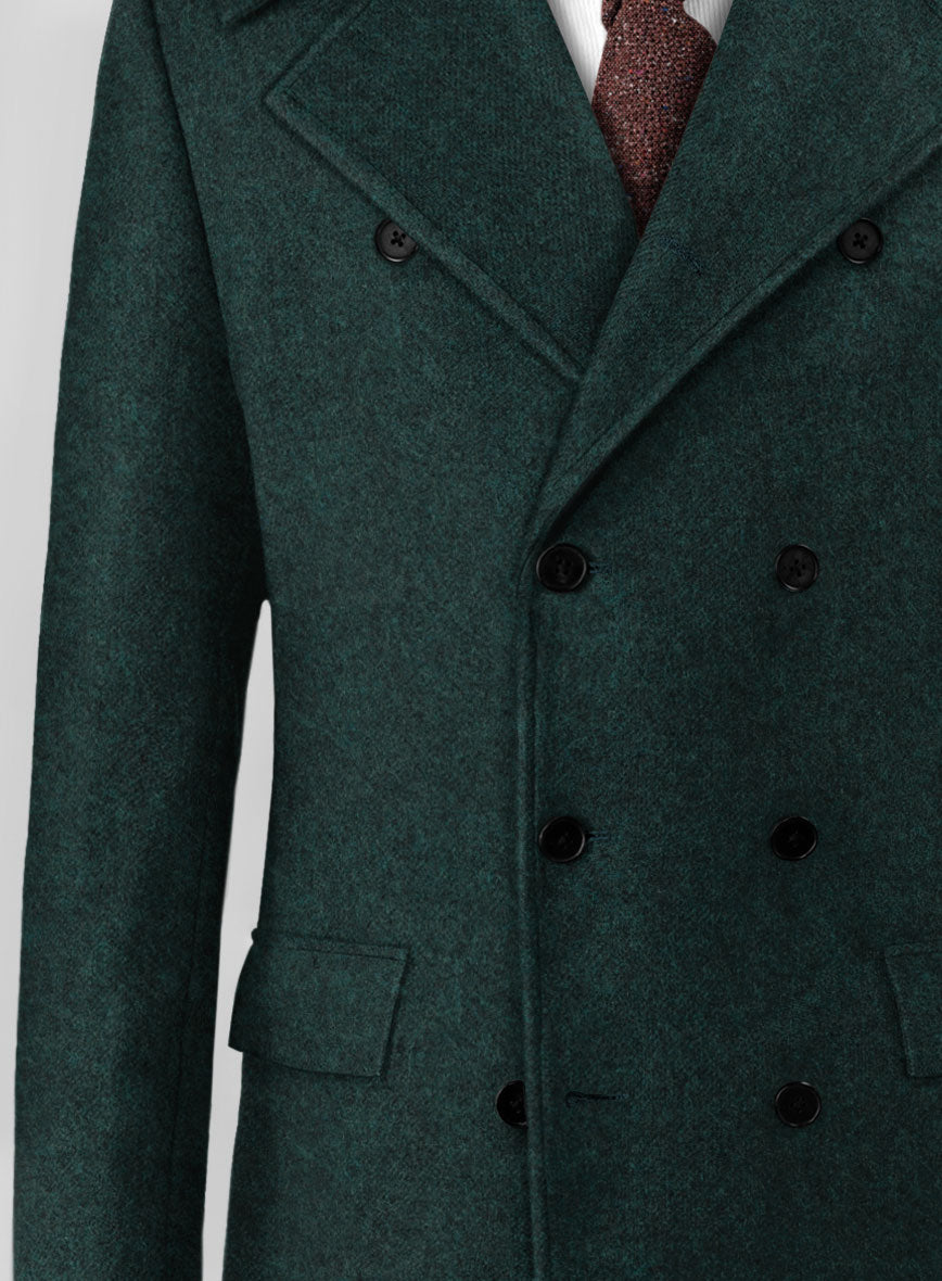 Highlander Melange Green Tweed GQ Overcoat - StudioSuits
