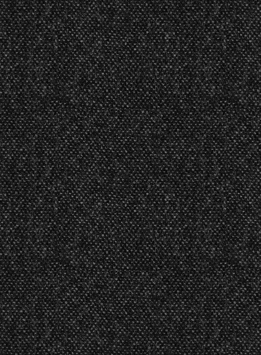 Highlander Heavy Charcoal Bedford Tweed Double Breasted Jacket - StudioSuits