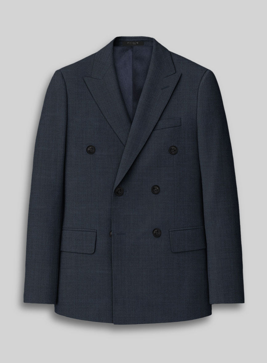 Napolean Highball Blue Wool Double Breasted Suit - StudioSuits