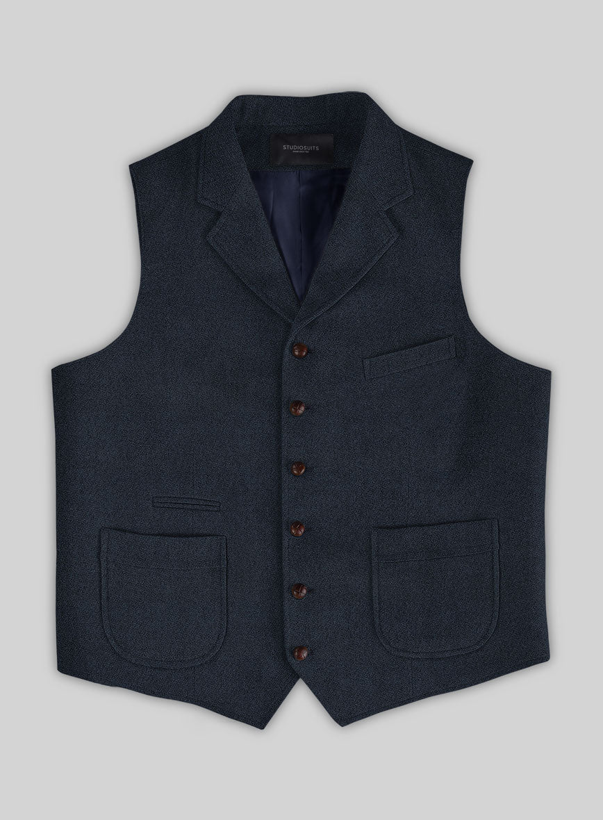 Highlander Blue Tweed Hunting Vest - StudioSuits