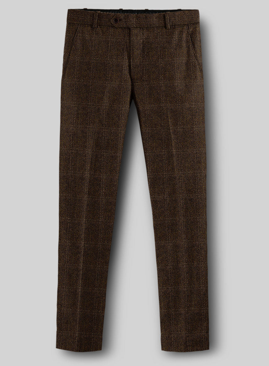 Highlander Brown Windowpane Tweed Suit - StudioSuits