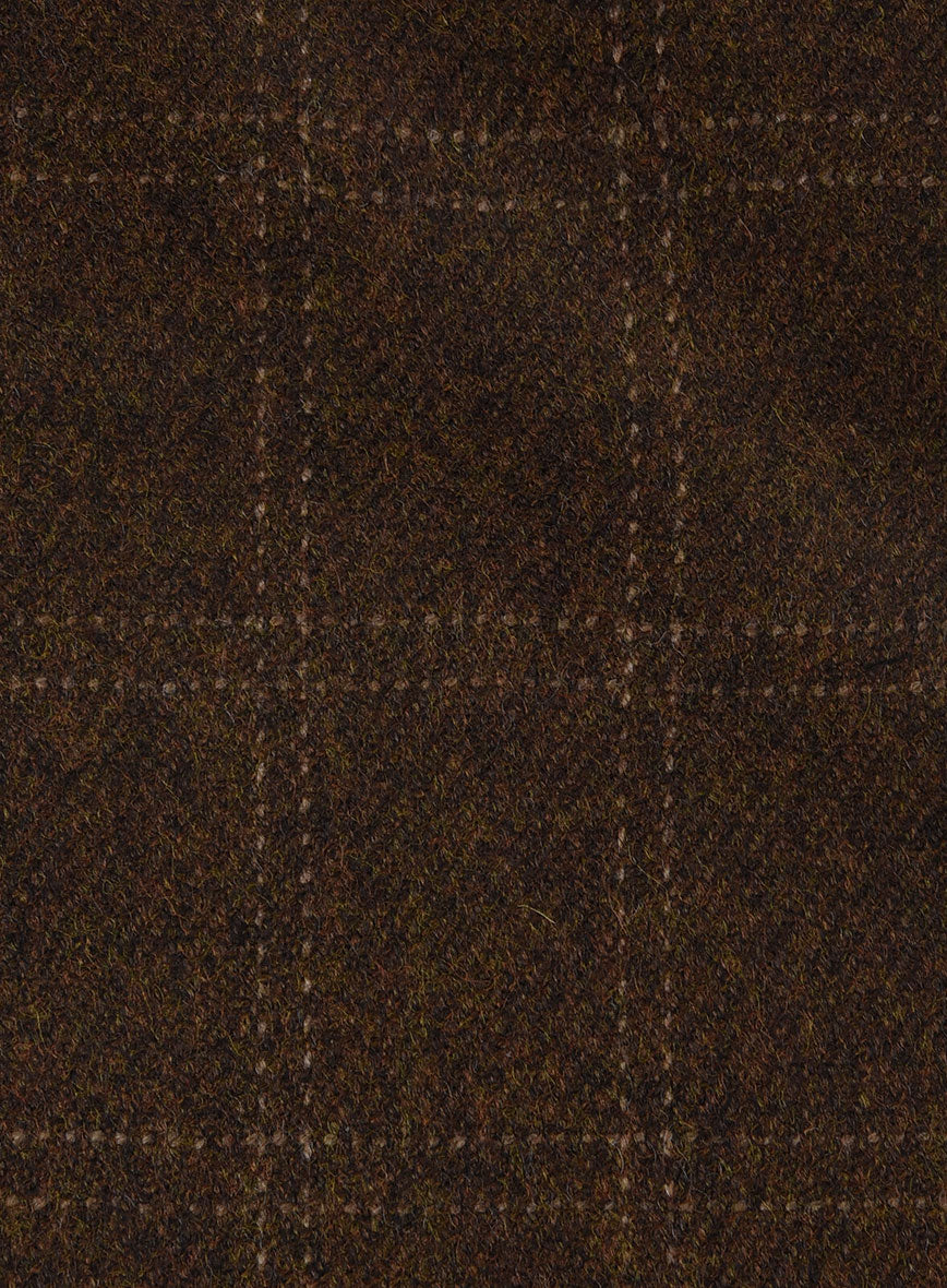 Highlander Brown Windowpane Tweed Suit - StudioSuits