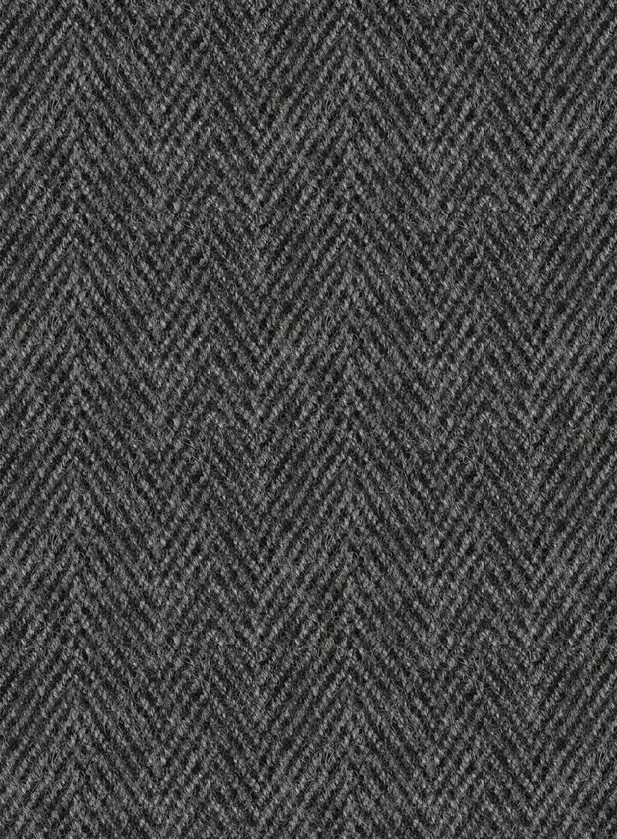 Highlander Charcoal Herringbone Tweed Jacket - StudioSuits