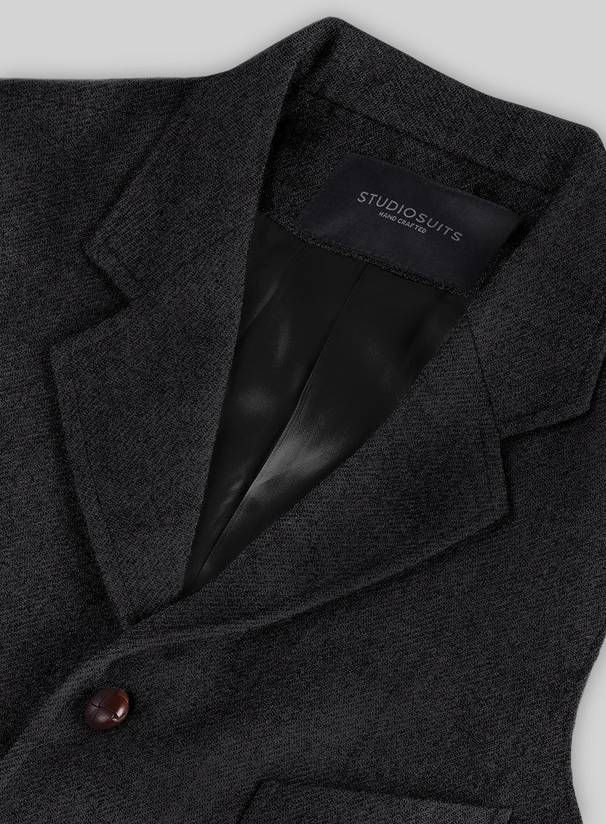 Highlander Charcoal Tweed Hunting Vest - StudioSuits