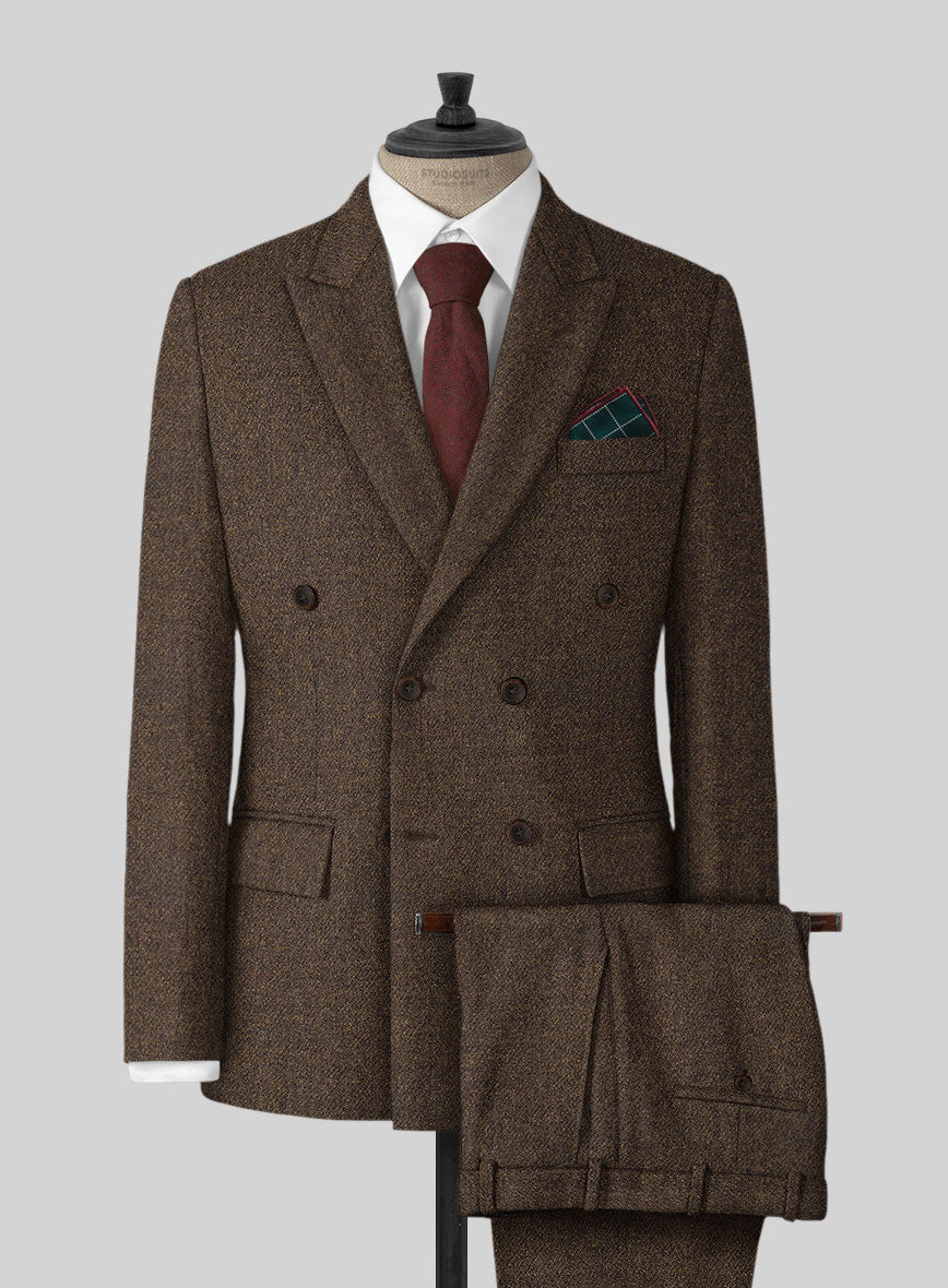 Highlander Dark Brown Tweed Suit - StudioSuits