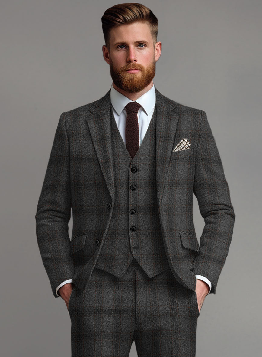 Highlander Gray Classic Check Tweed Suit – StudioSuits