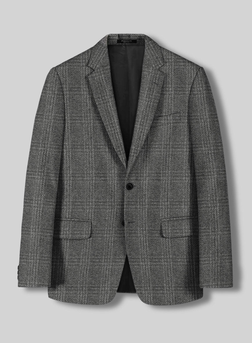 Highlander Gray Tartan Tweed Jacket - StudioSuits