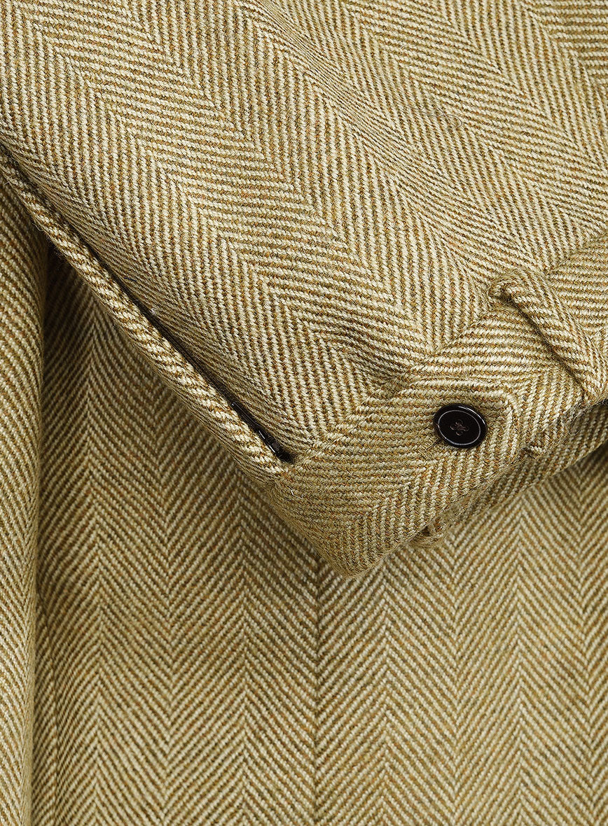 Highlander Heavy Beige Herringbone Tweed 3 Piece Suit - StudioSuits
