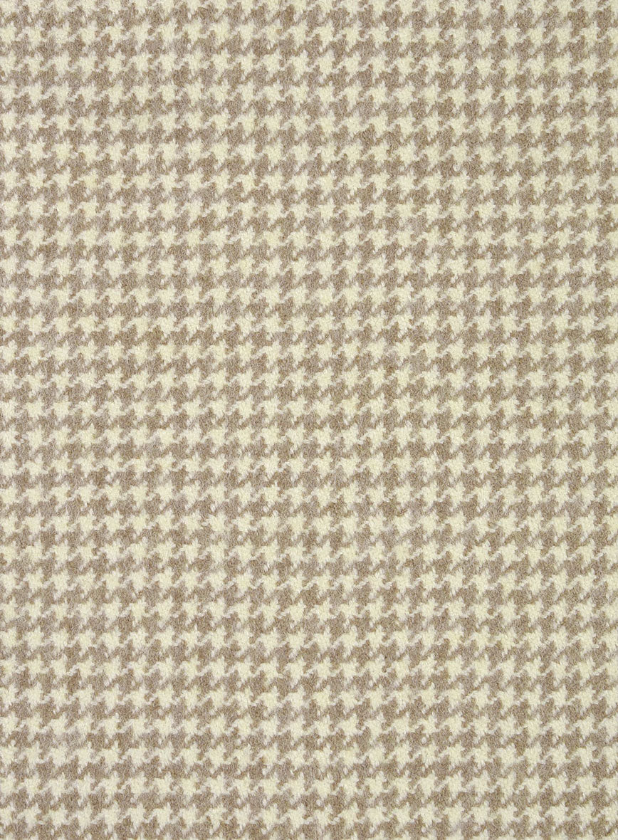 Highlander Heavy Beige Houndstooth Tweed Jacket - StudioSuits