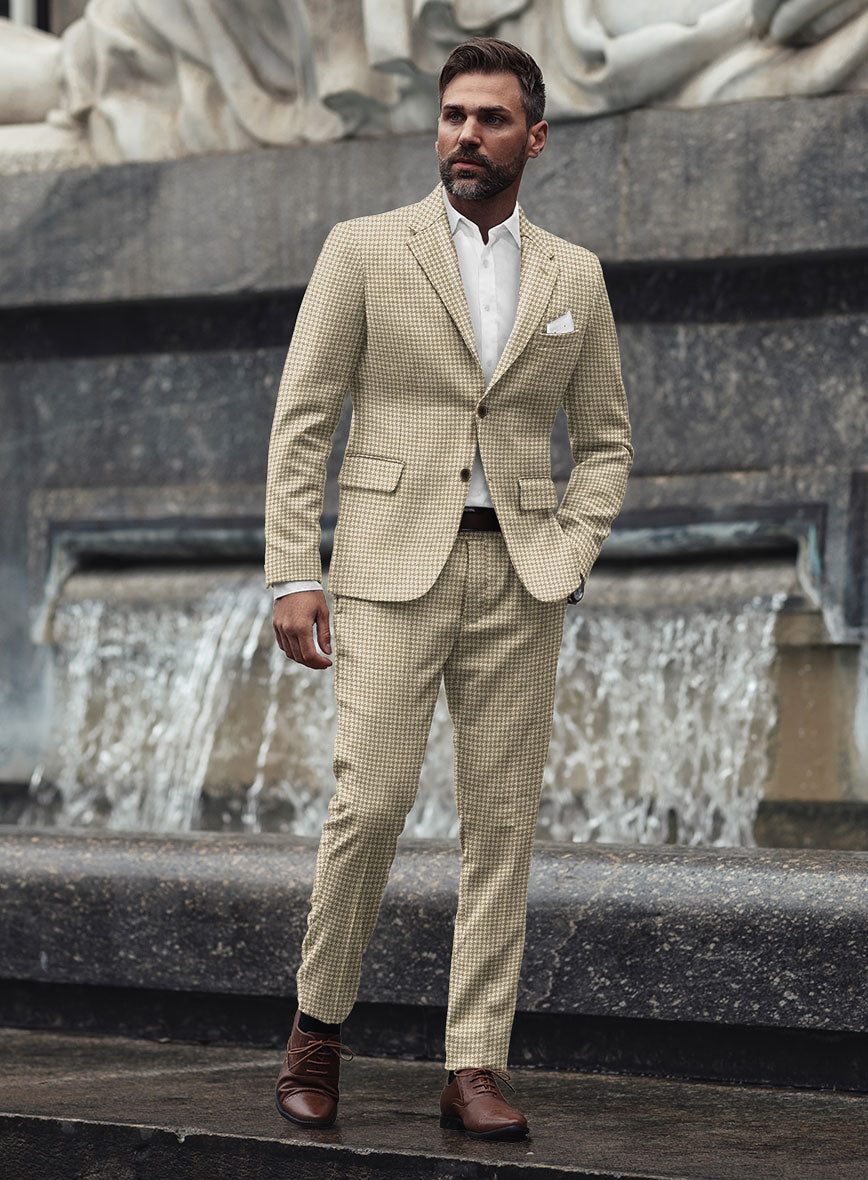 【GENERAL IDEA】Twill Tweed Set CREAM Custom Made Beige Tweed Suit / Plus Sizes Cream Pearl