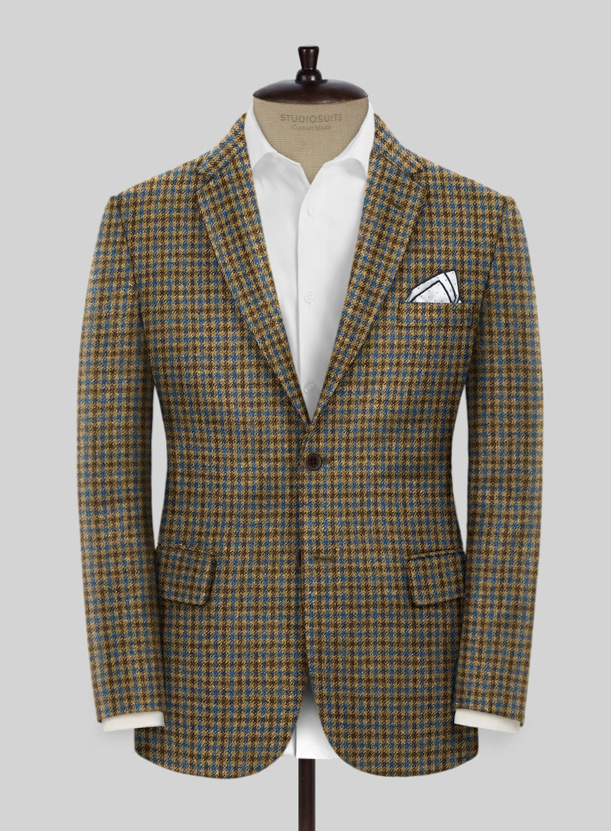 Highlander Heavy Beige Houndstooth Tweed Suit - StudioSuits