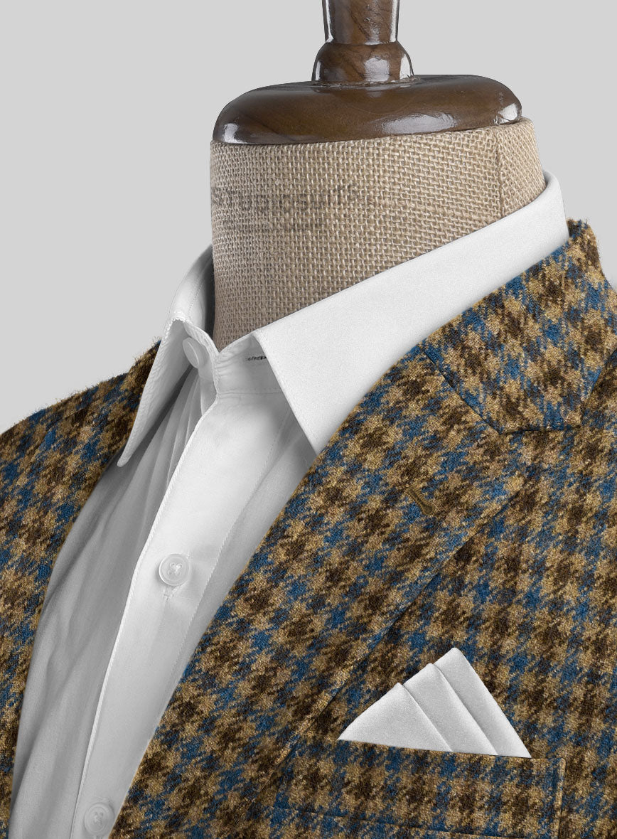 Highlander Heavy Beige Houndstooth Tweed Suit - StudioSuits