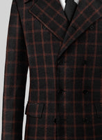 Highlander Heavy Black Checks Tweed GQ Overcoat - StudioSuits