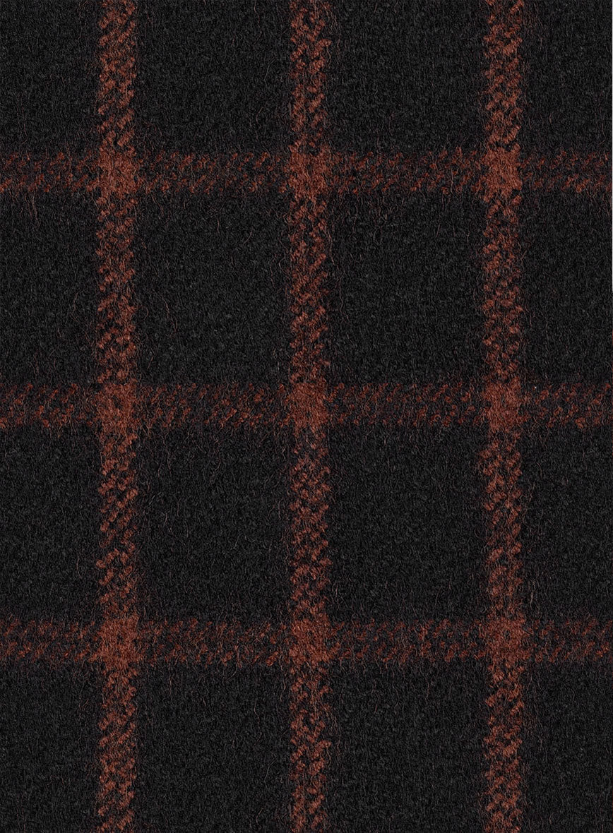 Highlander Heavy Black Checks Tweed GQ Overcoat - StudioSuits