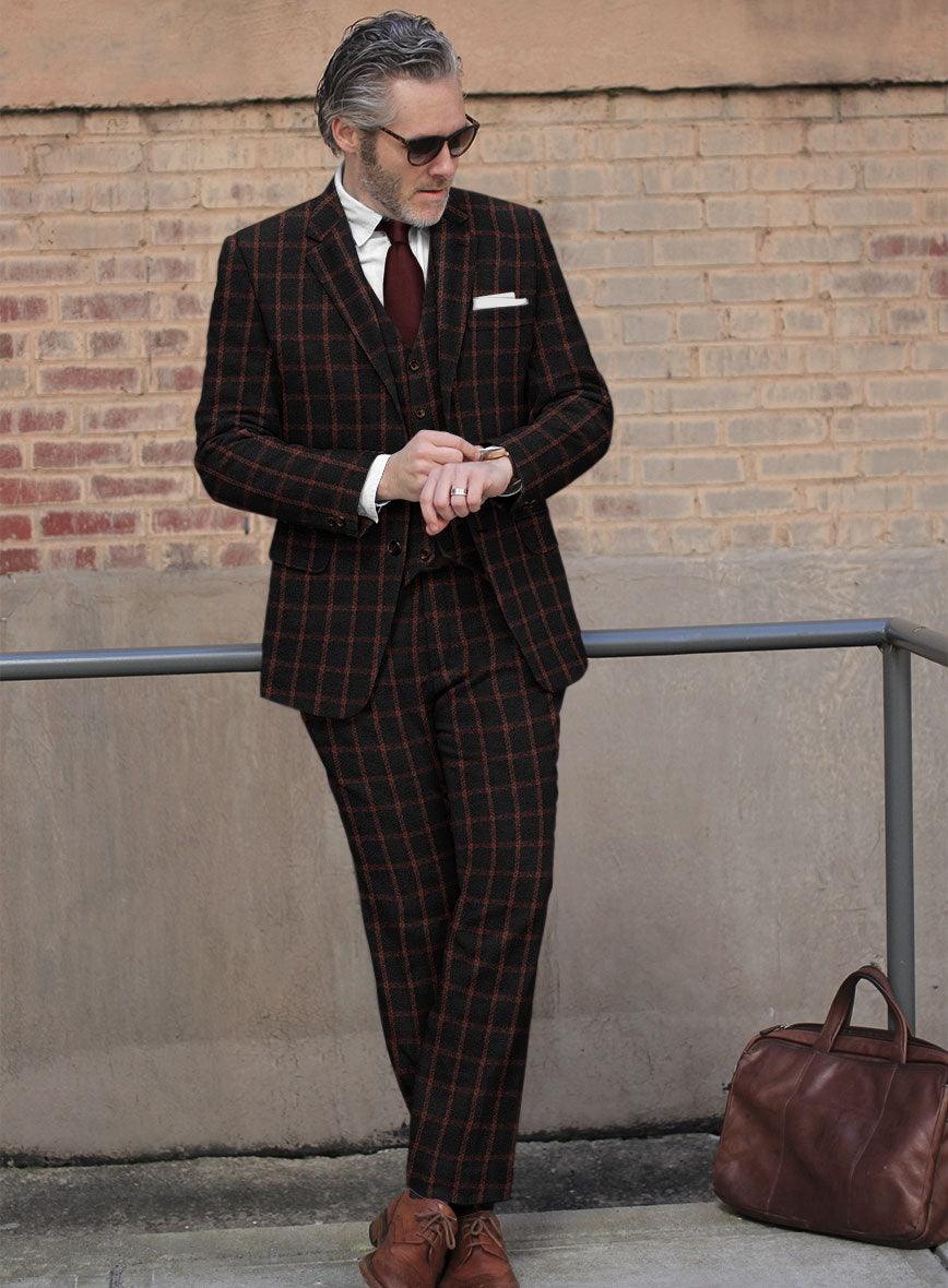 Highlander Heavy Black Check Tweed Suit - StudioSuits