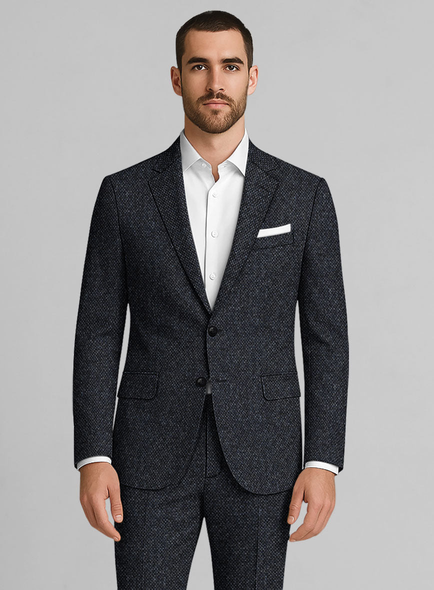 Highlander Heavy Blue Bedford Tweed Jacket - StudioSuits