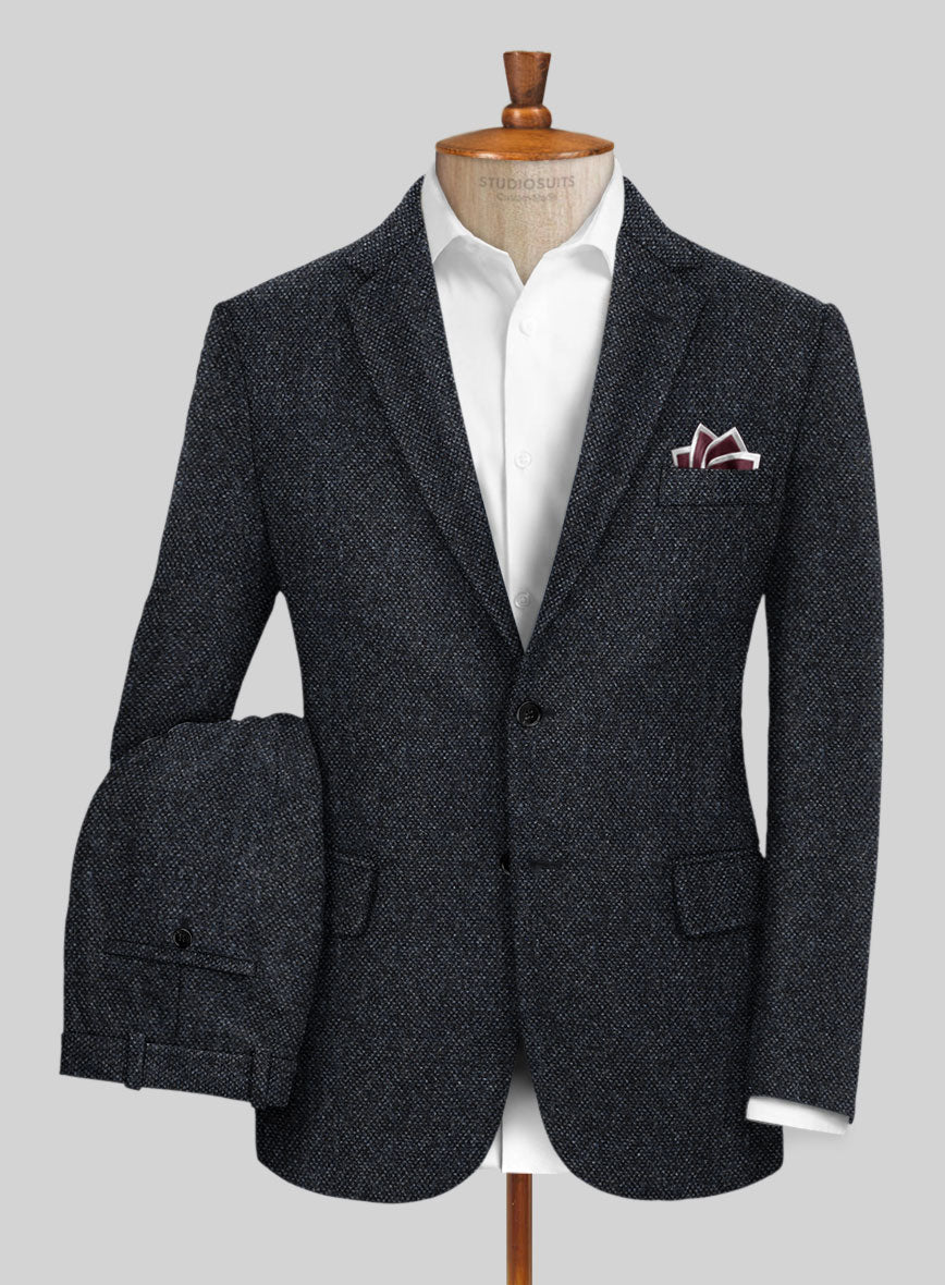 Highlander Heavy Blue Bedford Tweed Suit - StudioSuits