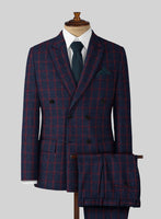 Highlander Heavy Blue Checks Tweed Suit - StudioSuits
