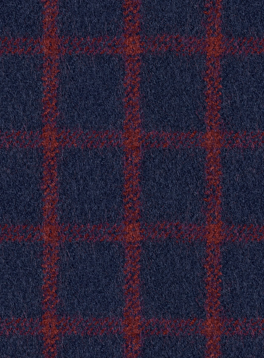 Highlander Heavy Blue Checks Tweed Jacket - StudioSuits