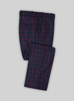 Highlander Heavy Blue Checks Tweed Pants - StudioSuits