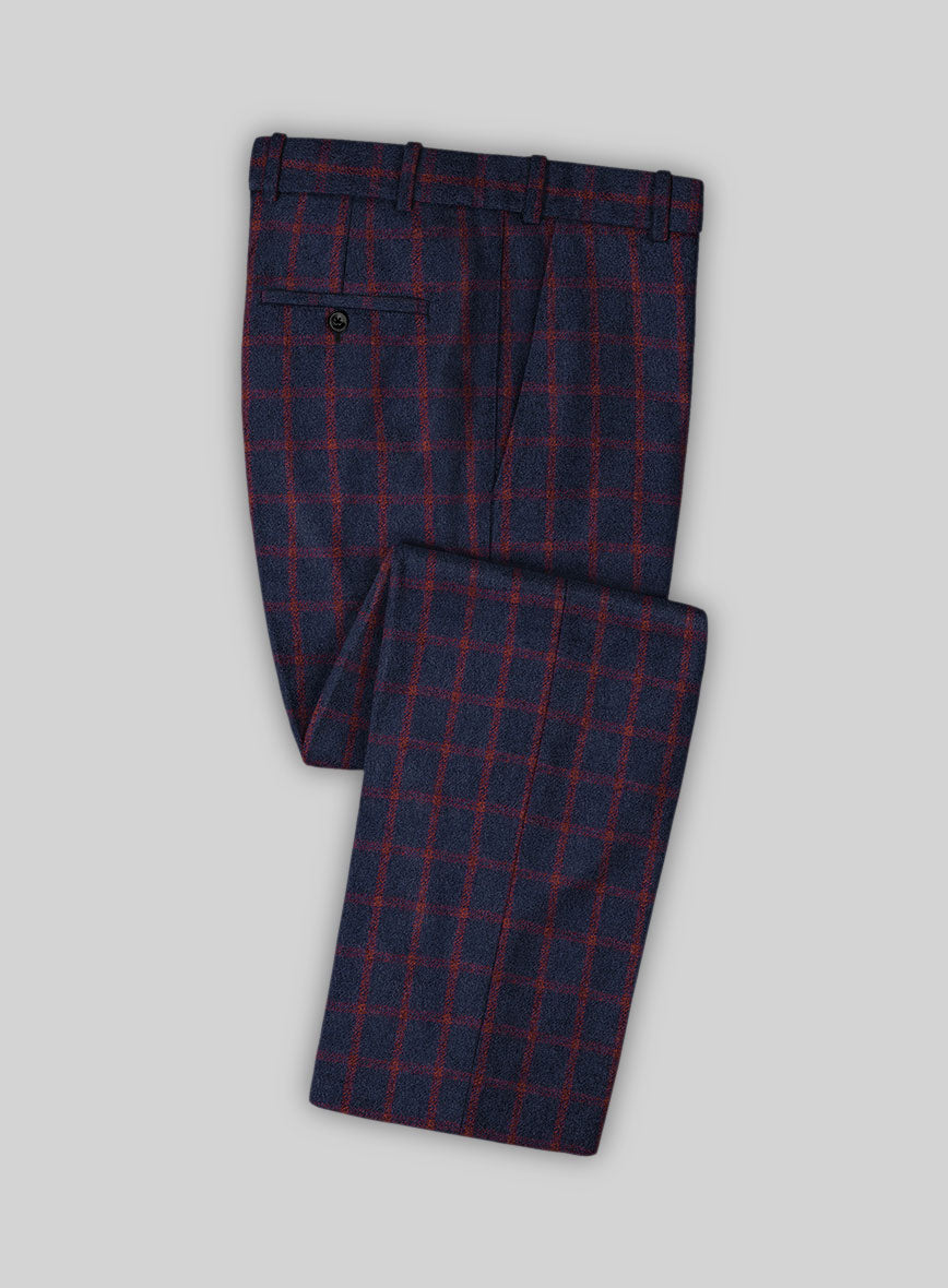 Highlander Heavy Blue Checks Tweed Suit - StudioSuits