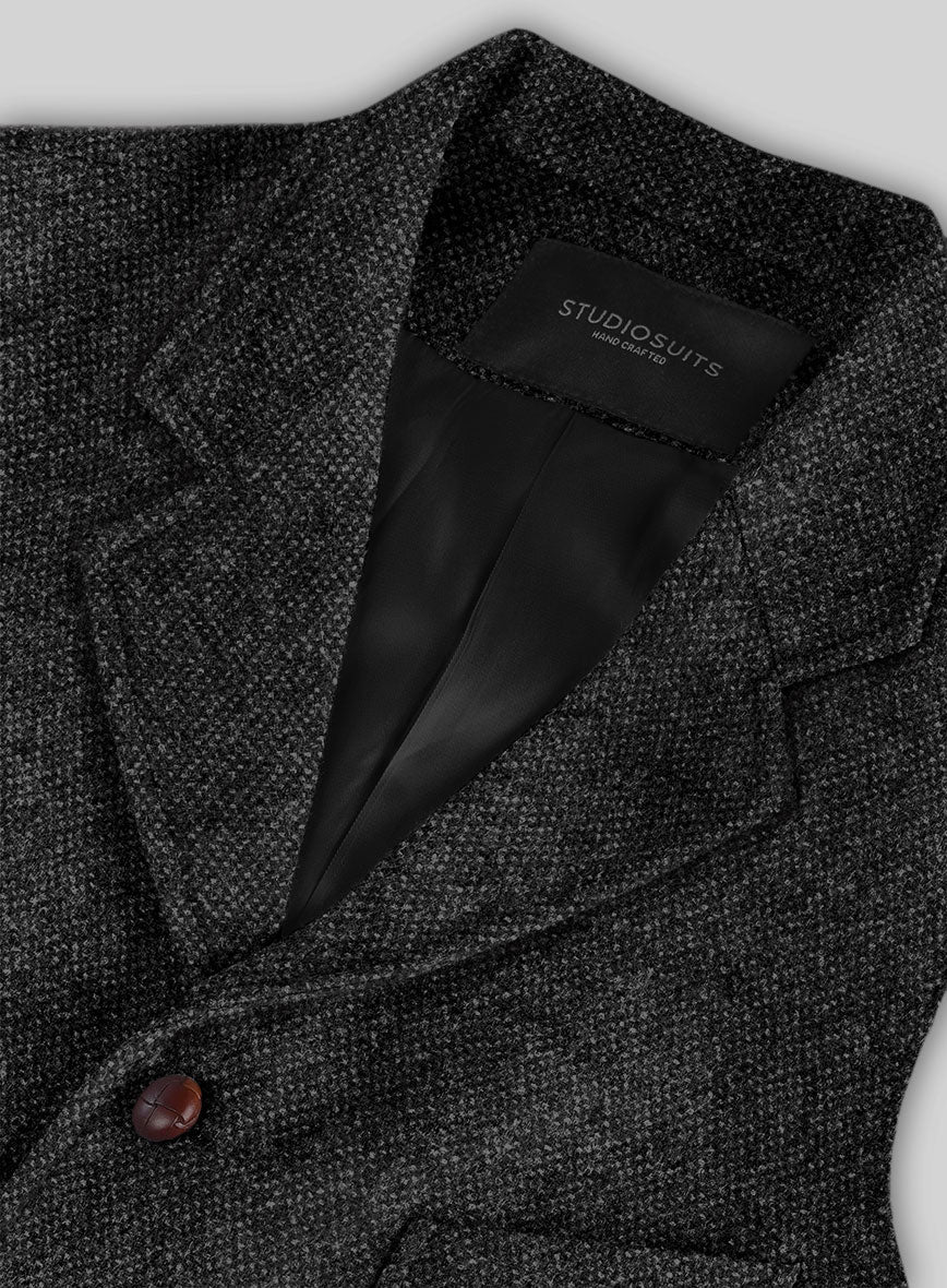 Highlander Heavy Charcoal Bedford Tweed Hunting Vest - StudioSuits