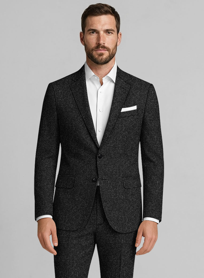 Highlander Heavy Charcoal Bedford Tweed Jacket - StudioSuits