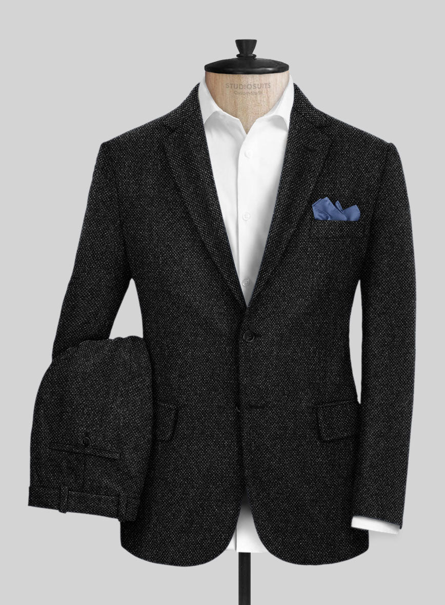 Highlander Heavy Charcoal Bedford Tweed Suit - StudioSuits