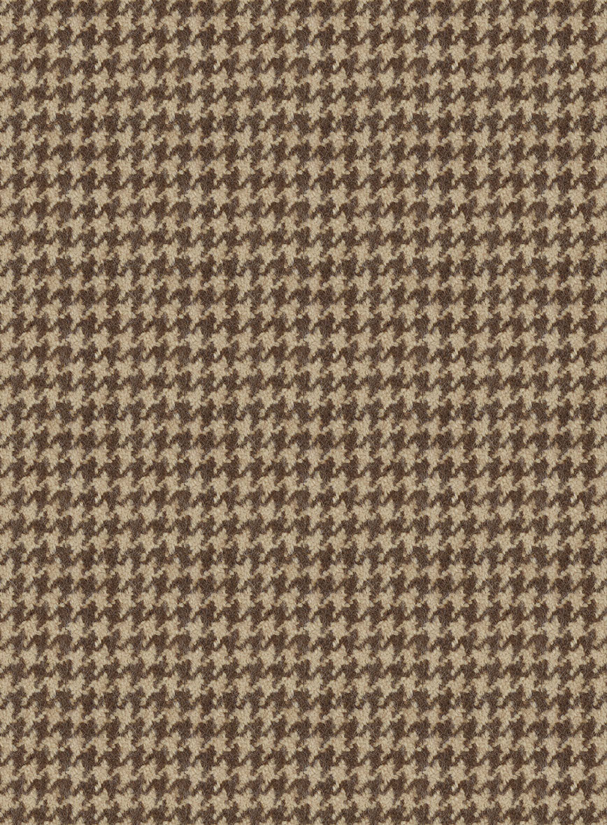 Highlander Heavy Dark Brown Houndstooth Tweed Suit - StudioSuits