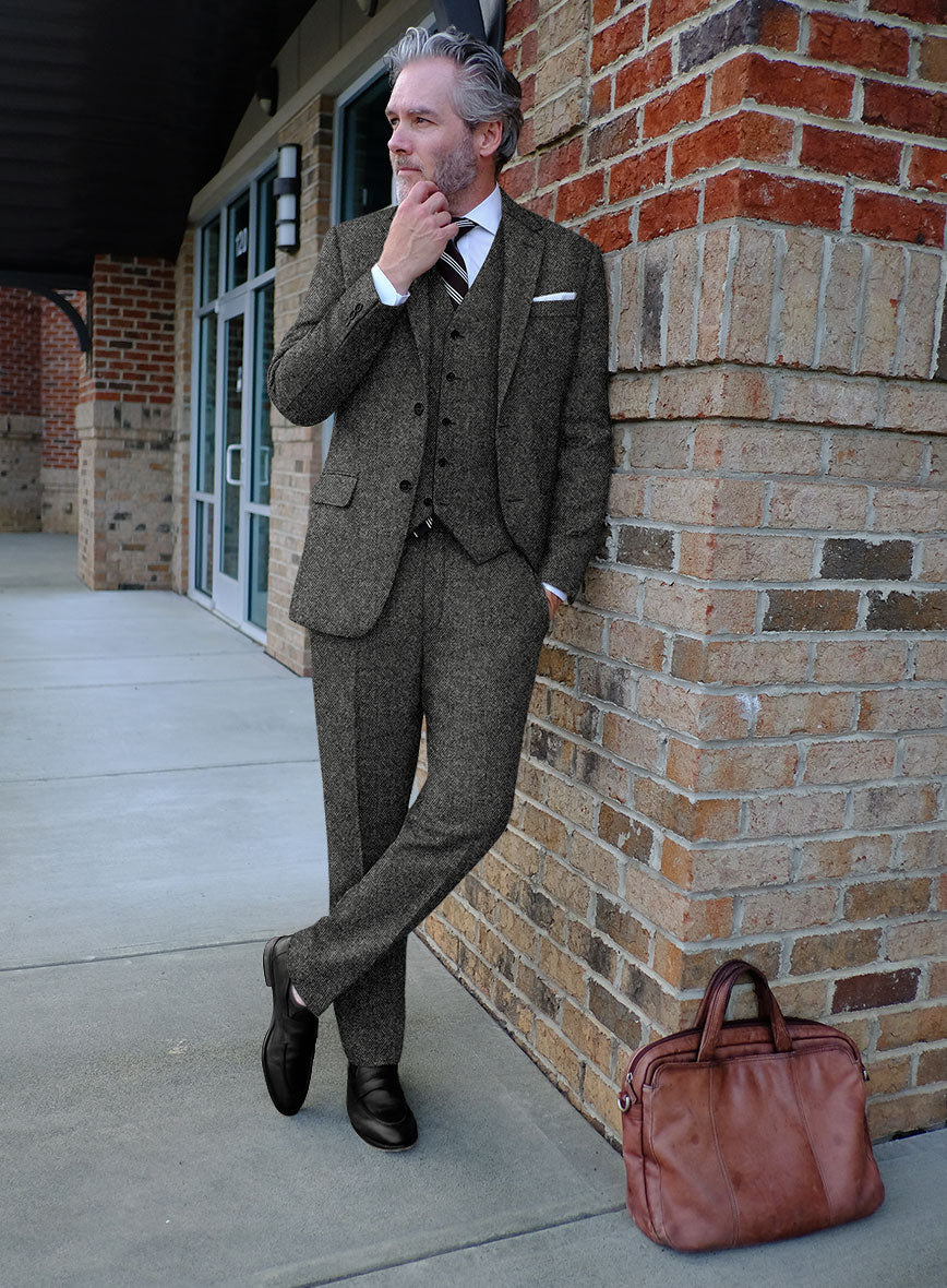 Highlander Heavy Gray Bedford Tweed Suit - StudioSuits