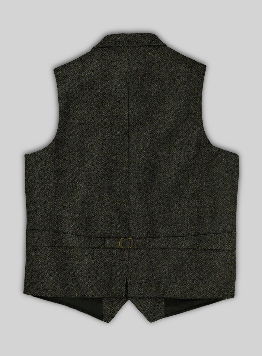 Highlander Heavy Heritage Green Tweed Hunting Vest - StudioSuits