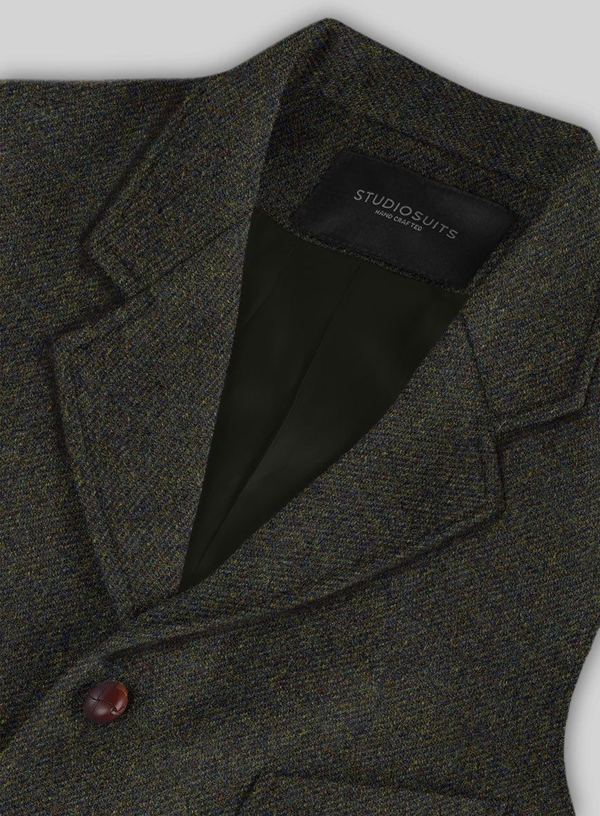 Highlander Heavy Heritage Green Tweed Hunting Vest - StudioSuits