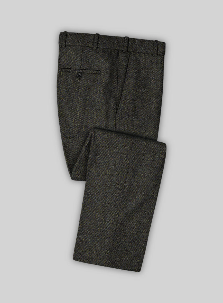 Highlander Heavy Heritage Green Tweed Pants - StudioSuits