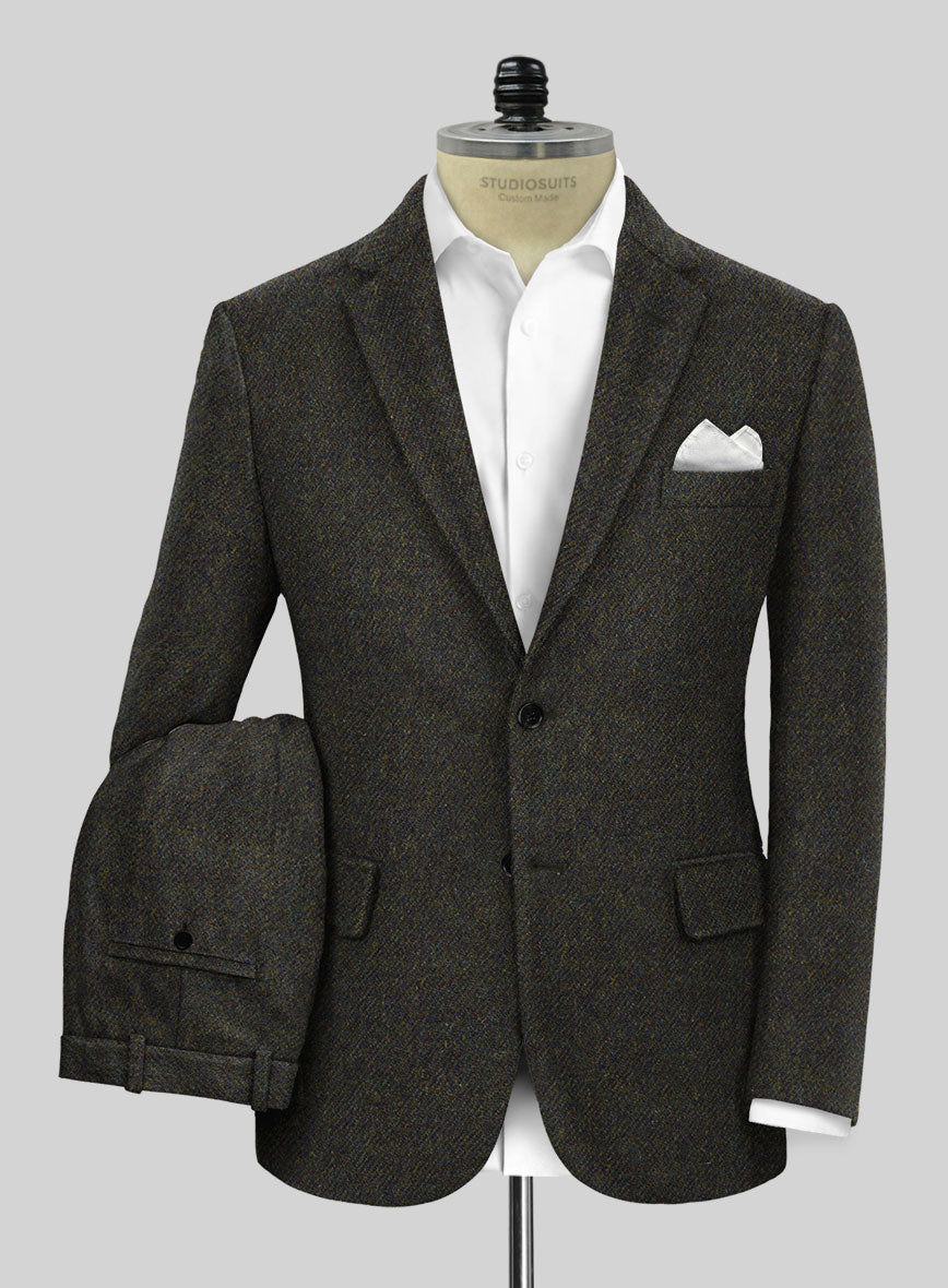 Highlander Heavy Heritage Green Tweed Suit - StudioSuits